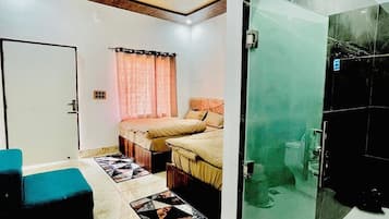 Bathtub, deep soaking tub, designer toiletries, hair dryer