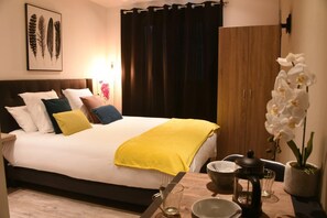 Premium bedding, free WiFi, bed sheets