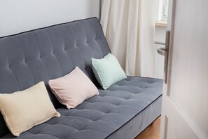 Apartment, 2 Bedrooms, Balcony | Individually decorated, desk, bed sheets