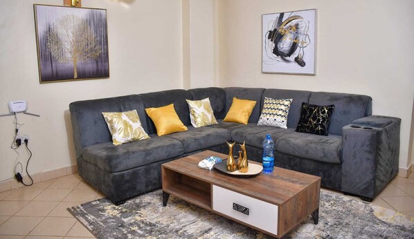 Living area - Quality Furnished two bedroom apartment in kisii town (Kisii County)