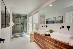 Hair dryer, towels