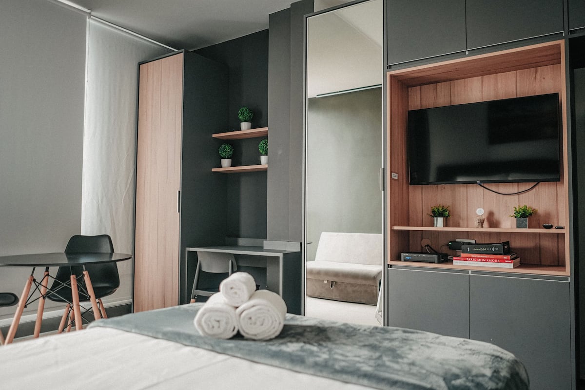 1 slaapkamer, lakens van Egyptisch katoen, luxe beddengoed