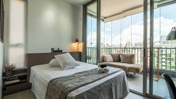 Studio | 1 kamar tidur, seprai katun Mesir, seprai premium, dan busa memori