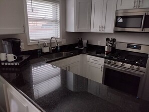 Microwave, oven, stovetop, dishwasher