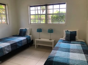 2 bedrooms, iron/ironing board, WiFi, bed sheets