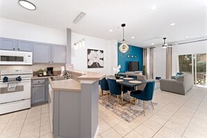 Microwave, oven, stovetop, dishwasher