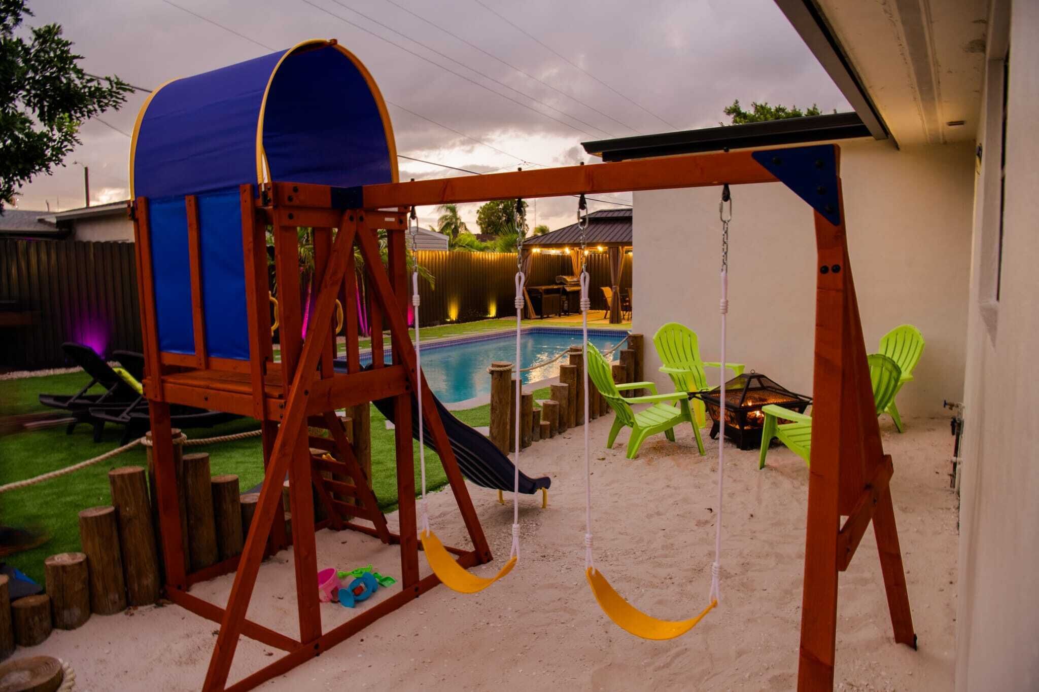 屋外プール、温水プール