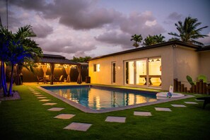 Outdoor pool, a heated pool