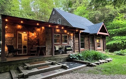 “Hickory Creek Haven” Creek-side Log Cabin