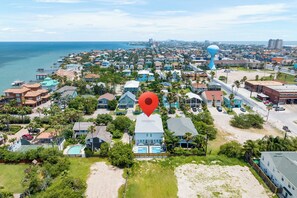 Exterior - NEW BUILD! Modern Townhouse with Heated Pool! Dog-Friendly - Walk to Beach! (South Padre Island)