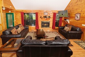 Fernseher, Kamin