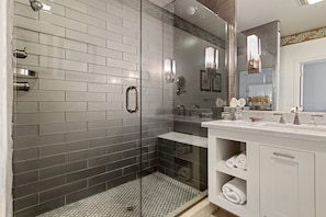 Bliss | Bathroom | Designer toiletries, hair dryer, bathrobes, slippers