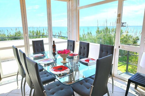 Prime beachfront location with sea views