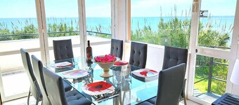 Prime beachfront location with sea views