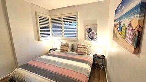 2 bedrooms, iron/ironing board, WiFi, bed sheets