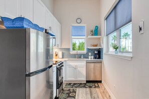 Fridge, microwave, oven, stovetop - Amazing Ocean Views, Steps to Beach, Walk to Restaurants, Shops, and Pier! $300 in Free Tickets! (St. Augustine Beach)