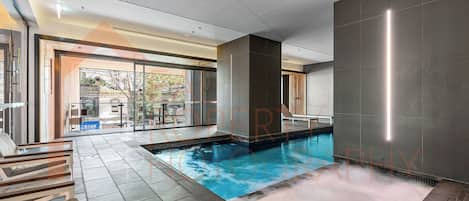 Indoor pool, a heated pool