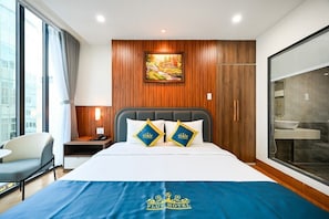 1 Schlafzimmer, hochwertige Bettwaren, Daunenbettdecken