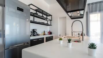 Fridge, oven, stovetop, dishwasher