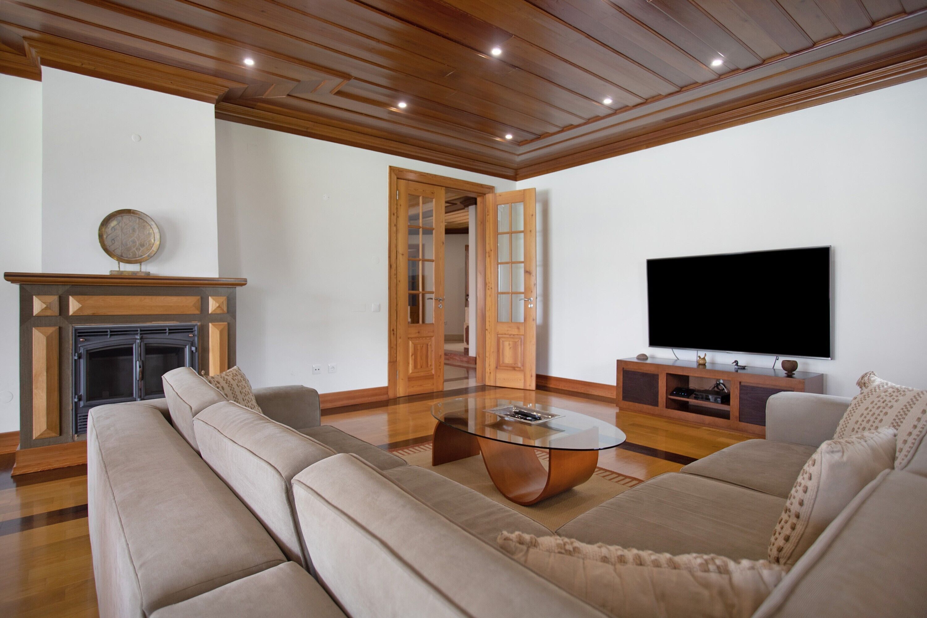 TV, fireplace, table tennis