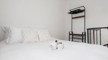 1 bedroom, desk, iron/ironing board, internet