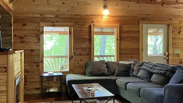 TV, fireplace, DVD player