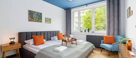 1 soverom, strykejern/-brett, wi-fi og sengetøy