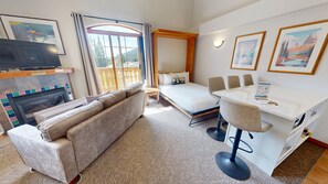 TV, fireplace, DVD player