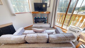 TV, fireplace, DVD player