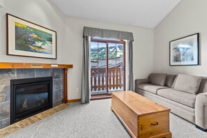 TV, fireplace, DVD player