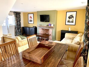 Living area - The Hayloft offers cosy, modern accommodation in a beautiful rural setting. (Halstead)