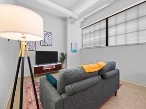 Apartment, 1 Queen Bed | Living area | Smart TV, Netflix, Hulu, streaming services