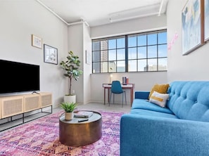 Appartement, 1 grand lit | Coin séjour