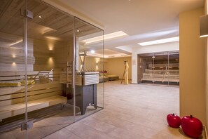 Sauna, steam room, body treatments