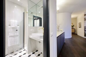 Shower, hair dryer