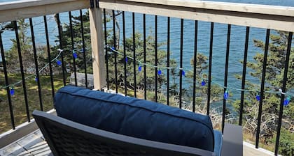 Oceanfront mini home, two decks, with spectacular views.