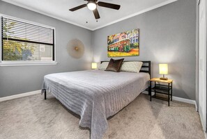 2 bedrooms, iron/ironing board, WiFi, bed sheets