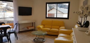 Living area - Résidencet3 Neuf Spendide Pied des Pistes Hiver été wc Séparé tv Chaque Chambre (Ancelle)