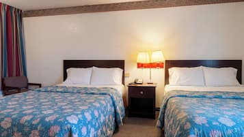 Desk, free WiFi, bed sheets
