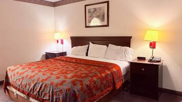 Desk, free WiFi, bed sheets