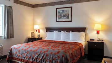 Desk, free WiFi, bed sheets