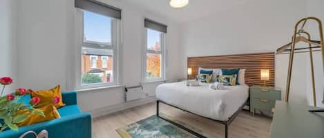 1 غرفة نوم ومكواة/لوح كي وواي فاي مجانًا وملاءات أسرّة