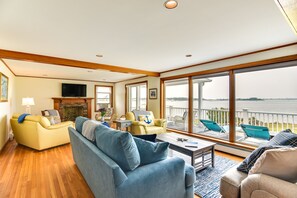 TV, fireplace, DVD player, ping pong - Waterfront Massachusetts Vacation Rental w/ Deck (Westport Point)