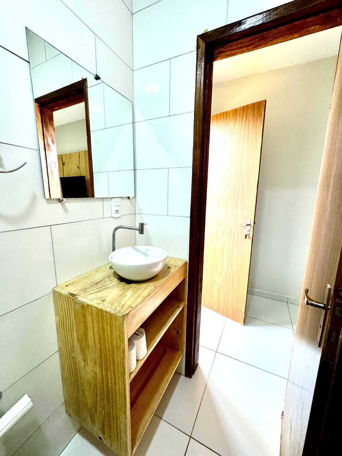 Shower, towels, toilet paper