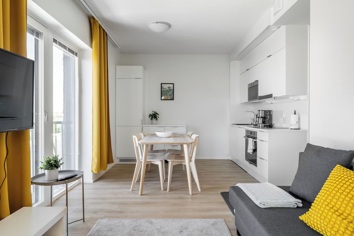 Standard Apartment, 2 Bedrooms | Living room | Flat-screen TV