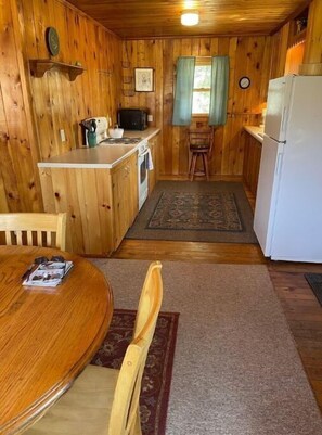 Private kitchen - Iconic Knotty Pine Cabin in Charming Grand Marais (Grand Marais)