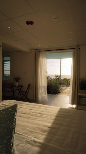 Deluxe Room, 1 King Bed, Partial Ocean View | Beach/ocean view - Tres Palmas Boutique Hotel (Rincon)