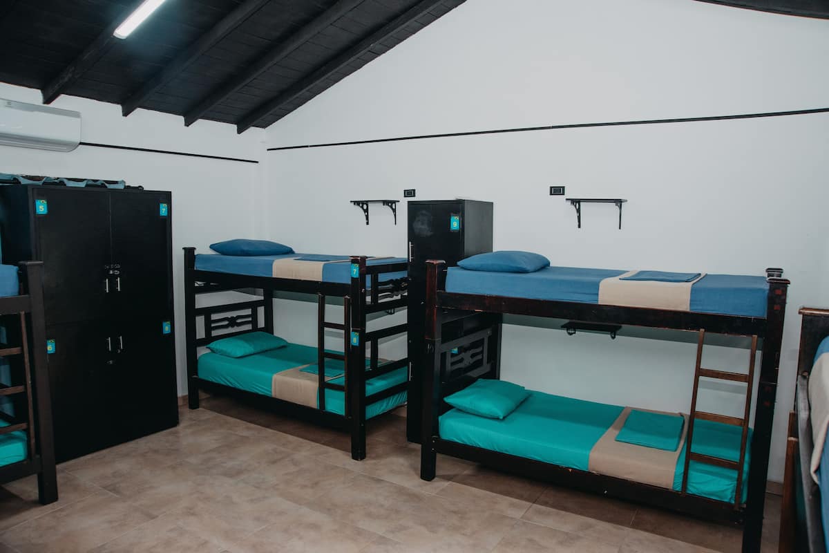 Dormitorio compartido básico | Ropa de cama de alta calidad, caja fuerte, cortinas opacas y wifi gratis