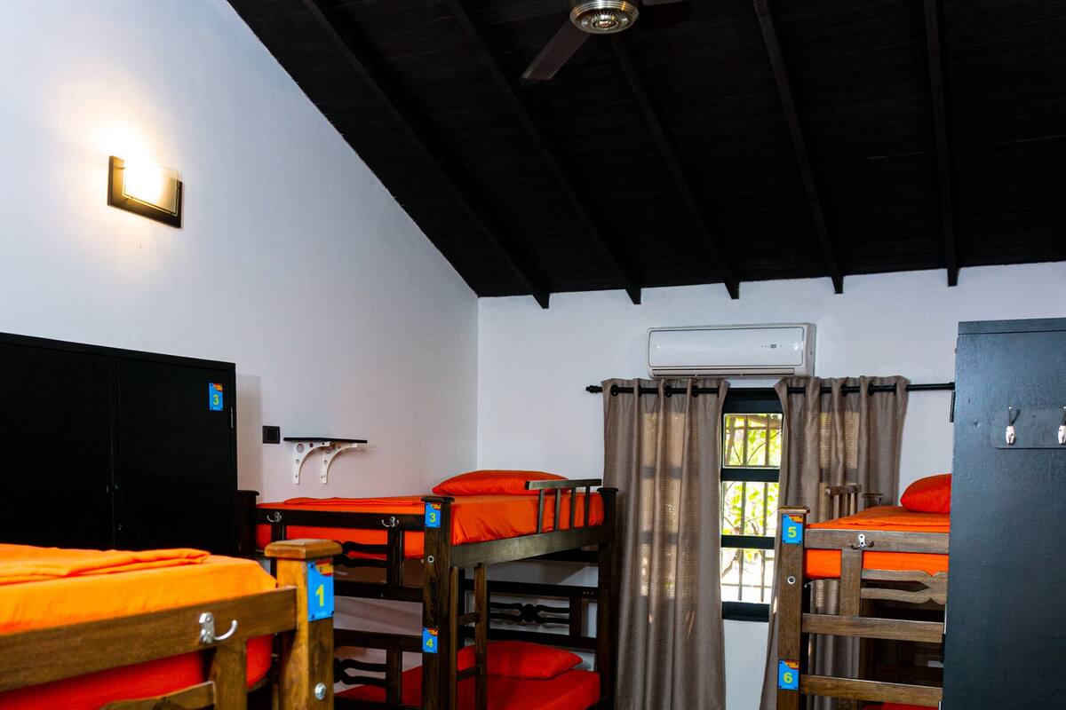 Dormitorio compartido estándar | Ropa de cama de alta calidad, caja fuerte, cortinas opacas y wifi gratis