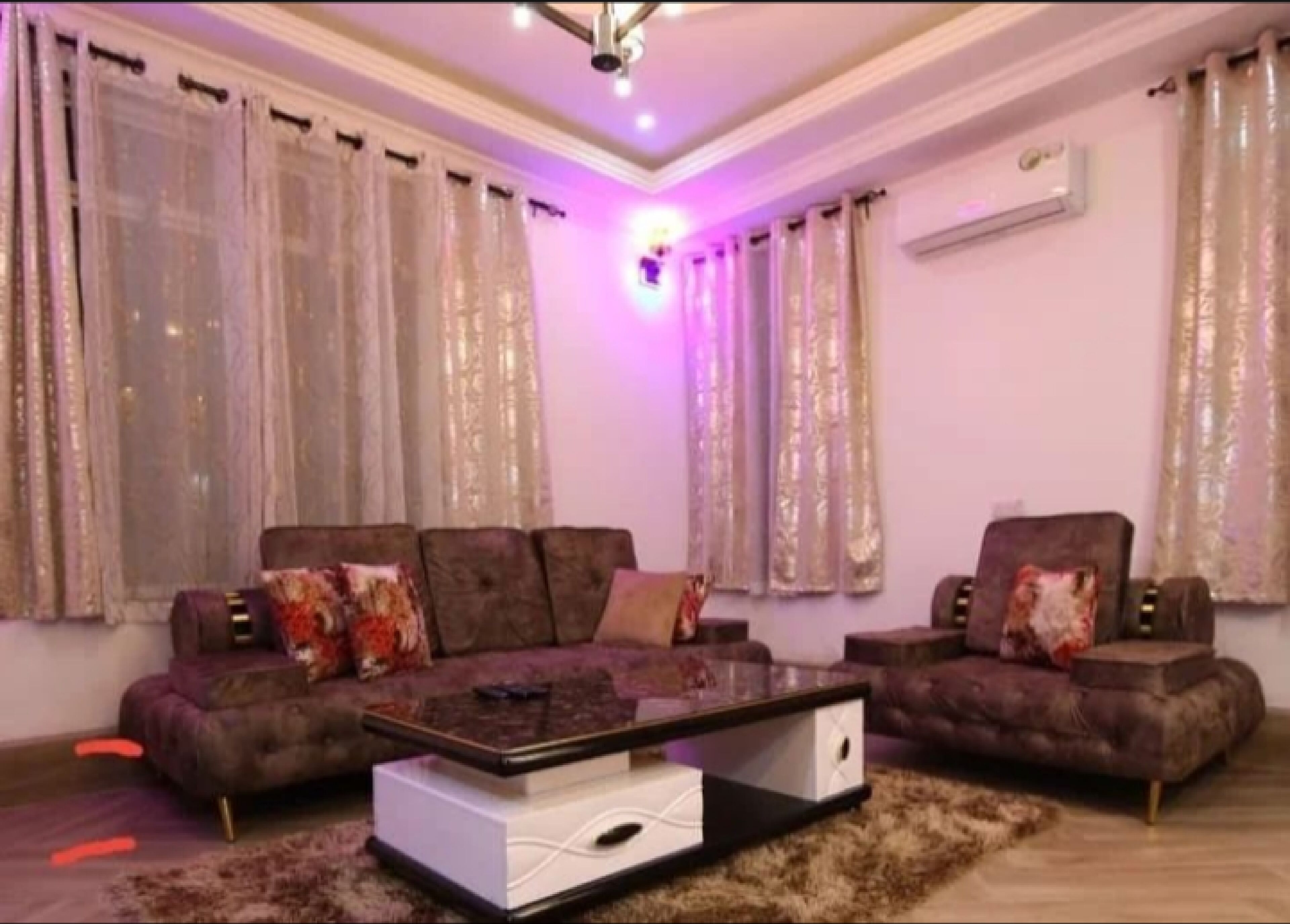 Business Villa | Living area | 60-inch Smart TV with cable channels, TV, Netflix